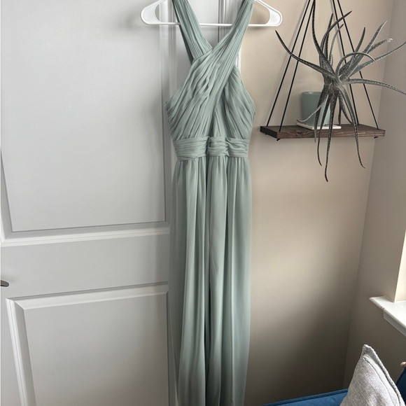 Azazie bridesmaid jumpsuit in agave color, size 2, worn once! - Picture 1 of 6
